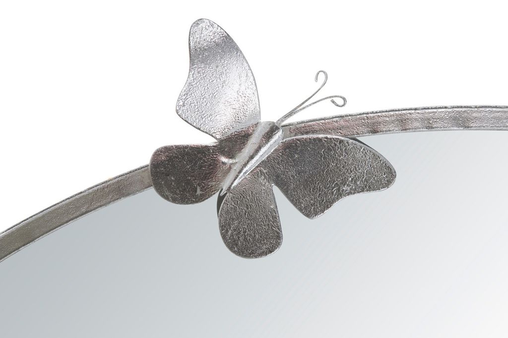 Tükör pillangó dekorációval, ezüst - sublime - butopêa
